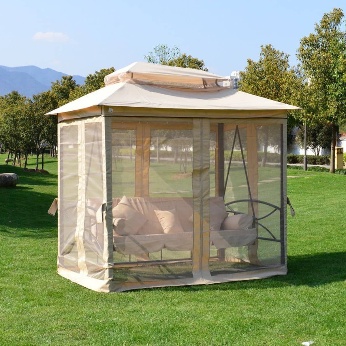 Стальной открытый качели кресло-качалка может сидеть на качелях двойного назначения