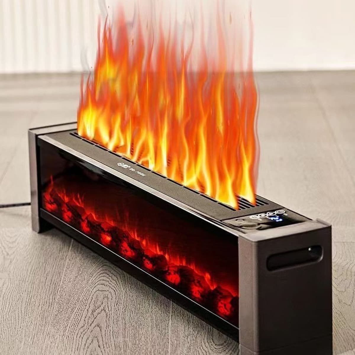 Напольный электрический обогреватель с 3D-эффектом пламени, быстрое нагревание, энергосберегающий бытовой обогреватель,...