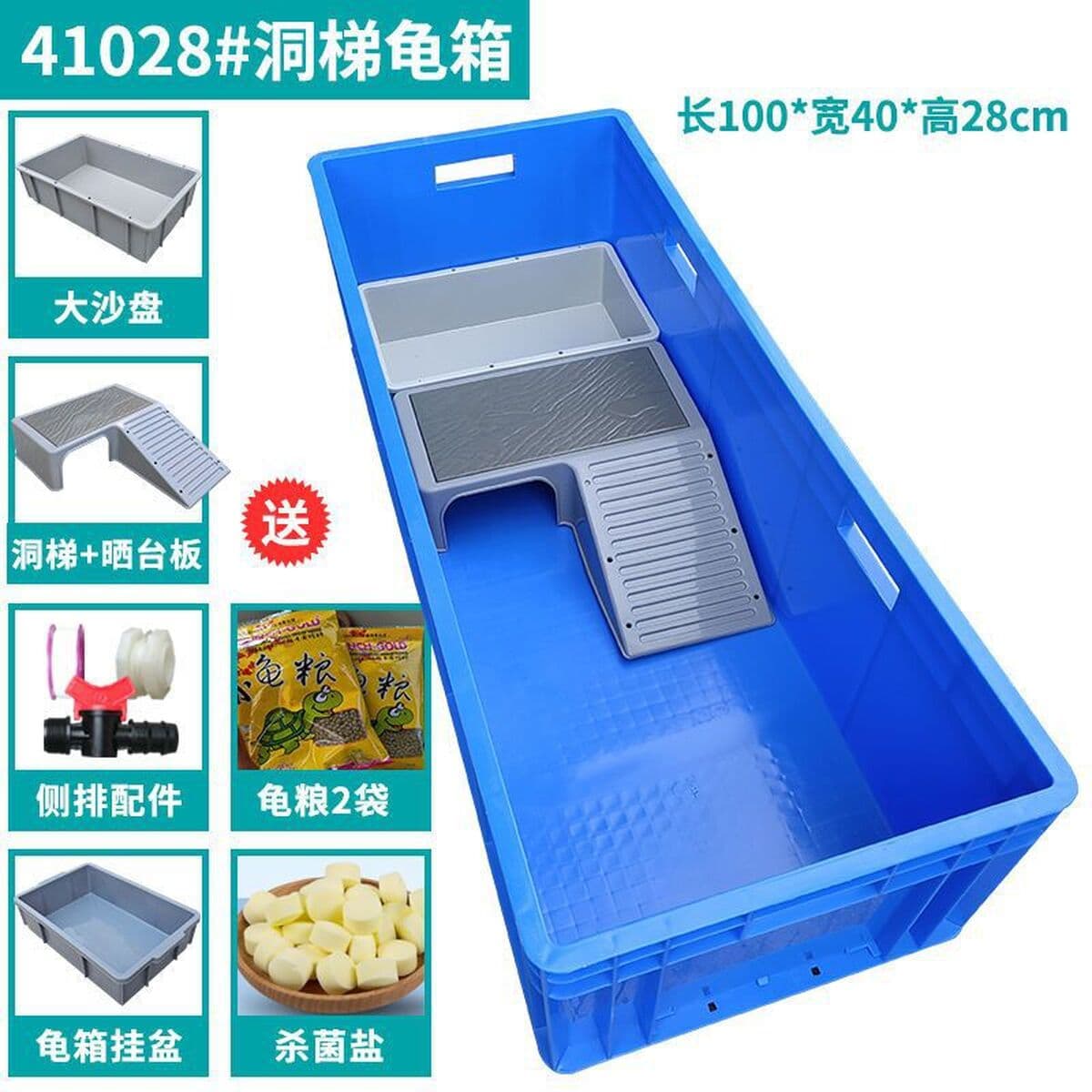 Пластиковый ящик для черепах с террасой, открытый пластиковый ящик для черепах, большой ящик для разведения черепах