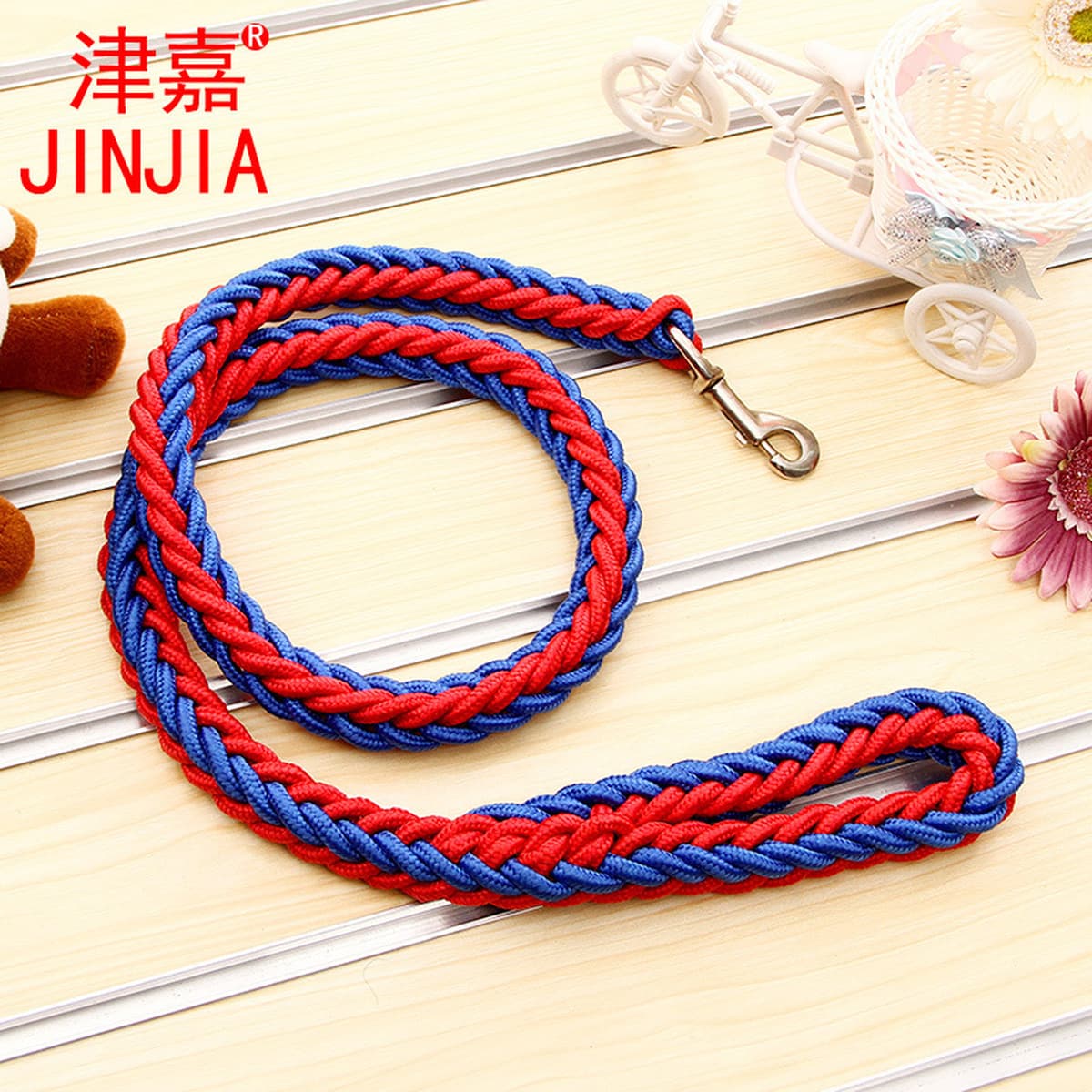 Одноместный плетеный восьмижильный поводок из веревки, золотой ретривер, большой и средний поводок для собак, поводок для...