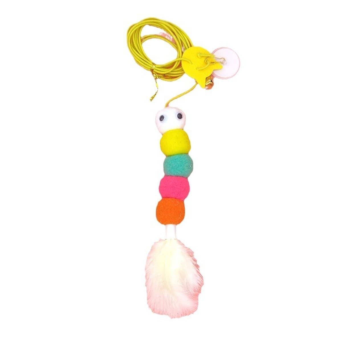 Cat Toy Self-Hi рельефная качающаяся подвесная дверь висит эластичное перо забавная кошачья палочка колокольчик мышь товары...