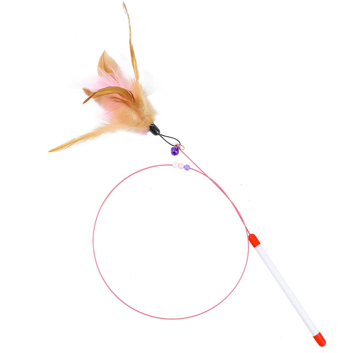 Фабрика в наличии прямая кошачья палочка из стальной проволоки, сменная голова, устойчивая к укусам, поставки игрушек для...