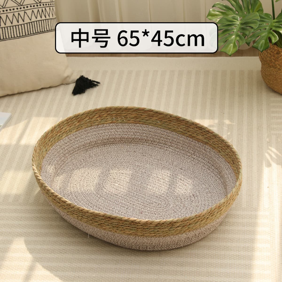 Плетеное лежанка-гнездо для кошек, всесезонное, соломенное, кошачья лежанка, доска для когтей, лежанка для собак, товары для...