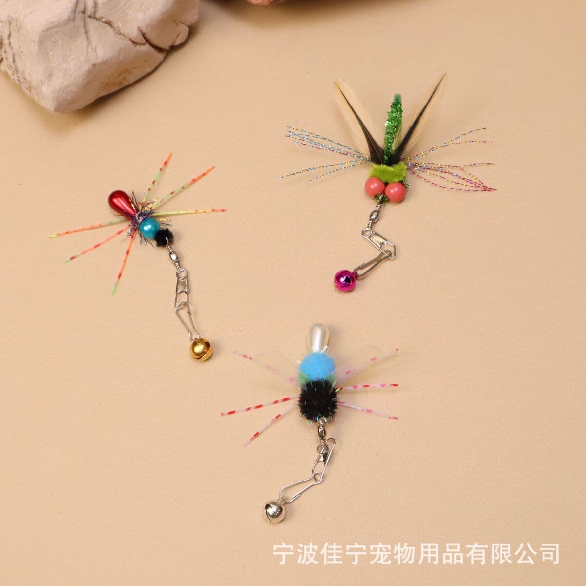 Силиконовая симуляция щупалец, насекомое, кошачья дразнилка, сменная головка, красочная маленькая игрушка для рептилий,...