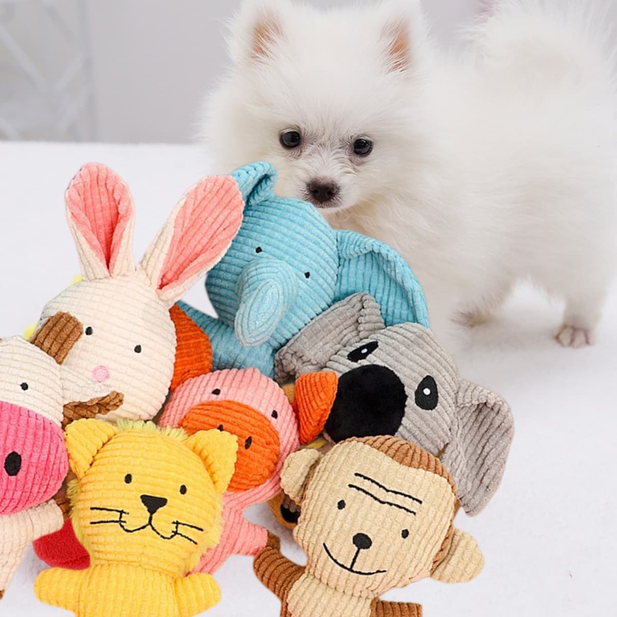 Новая игрушка для домашних животных Amazon Розовая свинья Белая кролик озвучивает зубы