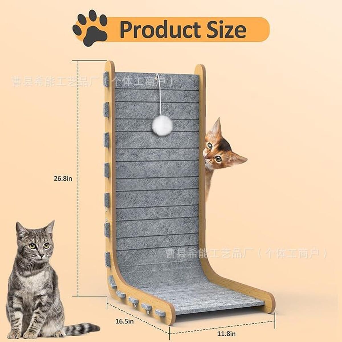 Деревянная доска для кошек, L-образная вертикальная доска для кошек, вертикальная доска для кошек, шлифовальная машина для...