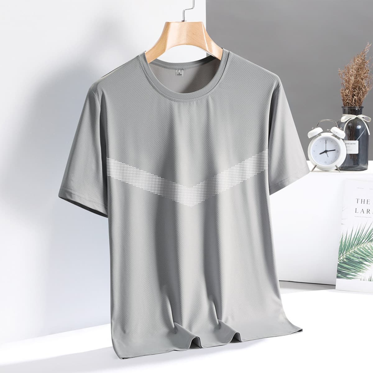 UPF50 анти-ультрафиолетовый солнцезащитный крем футболка мужской спортивный быстрый сухой костюм мужской ледяной шелк с...