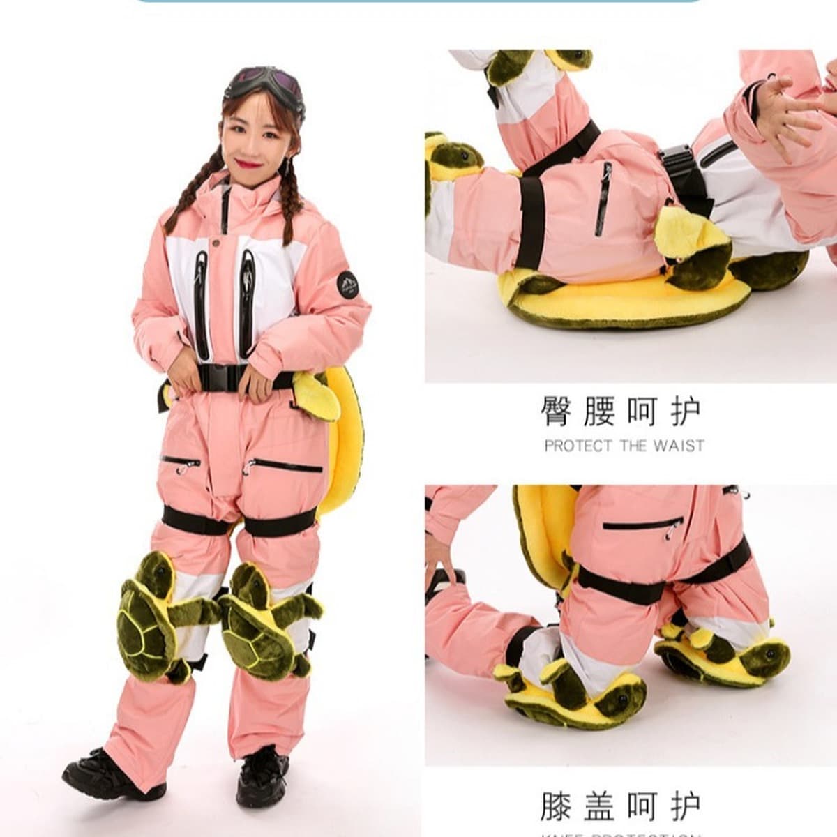 Лыжная защита маленькая черепаха бедра родитель-ребенок катание анти-падение коврик 2025 новый набор наколенников