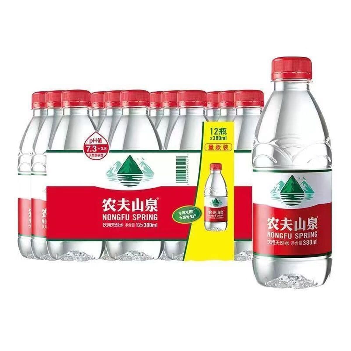 Nongfu Spring натуральная питьевая вода 380ml флакон конференц-отель для студентов портативная пластиковая пленка