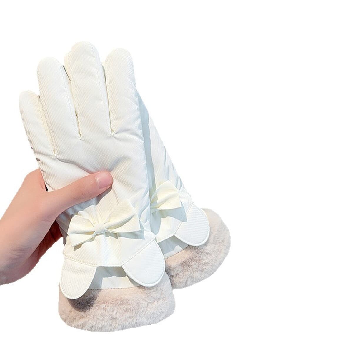 Зимние женские лыжные перчатки с бархатом и утолщением