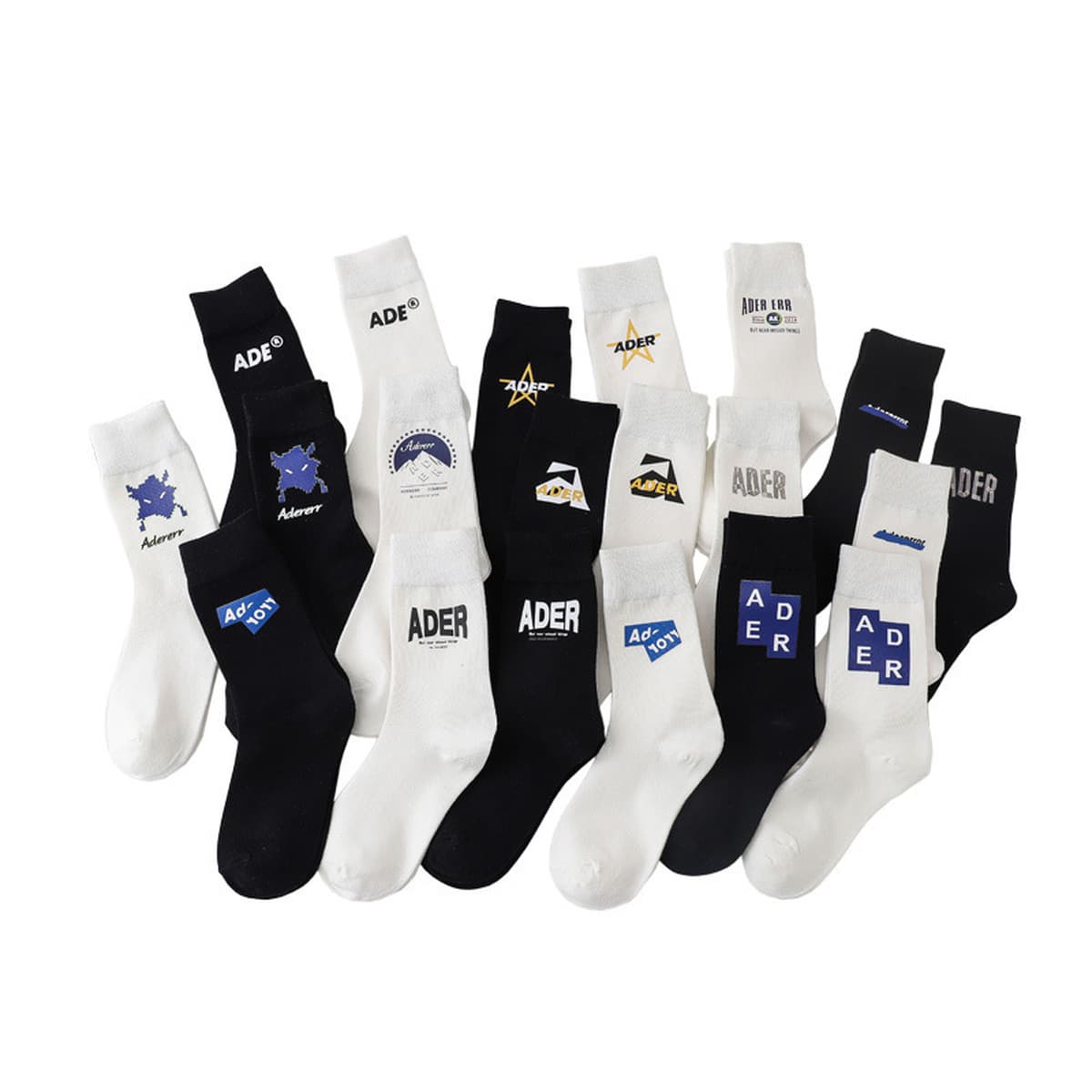 Носки среднего размера ADER, персонализированные носки модного бренда для мужчин и женщин, носки для пар в стиле уличный...