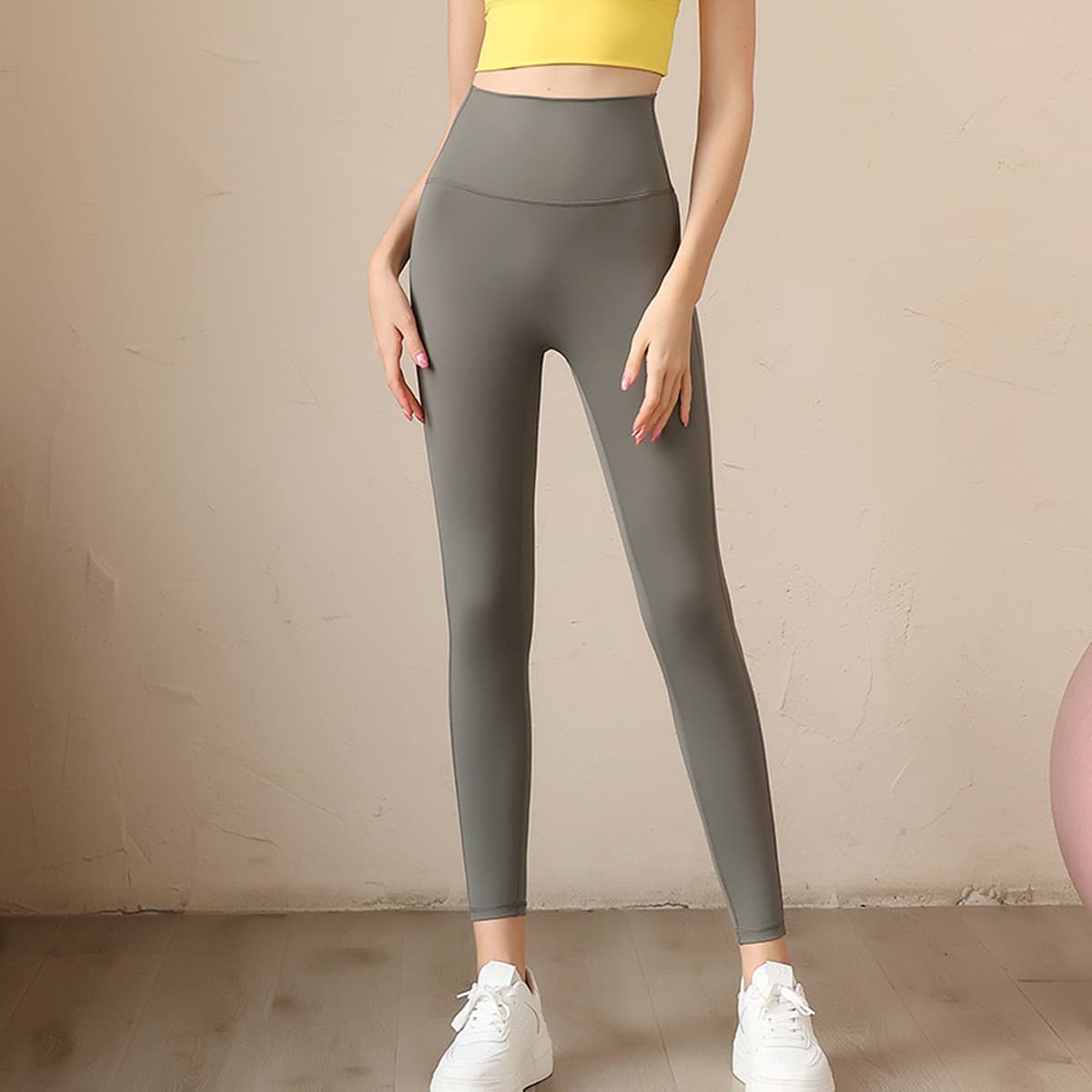 Спортивные женские штаны для йоги с высокой талией Быстросохнущие узкие брюки Брюки для бедер и персика Одежда для йоги...