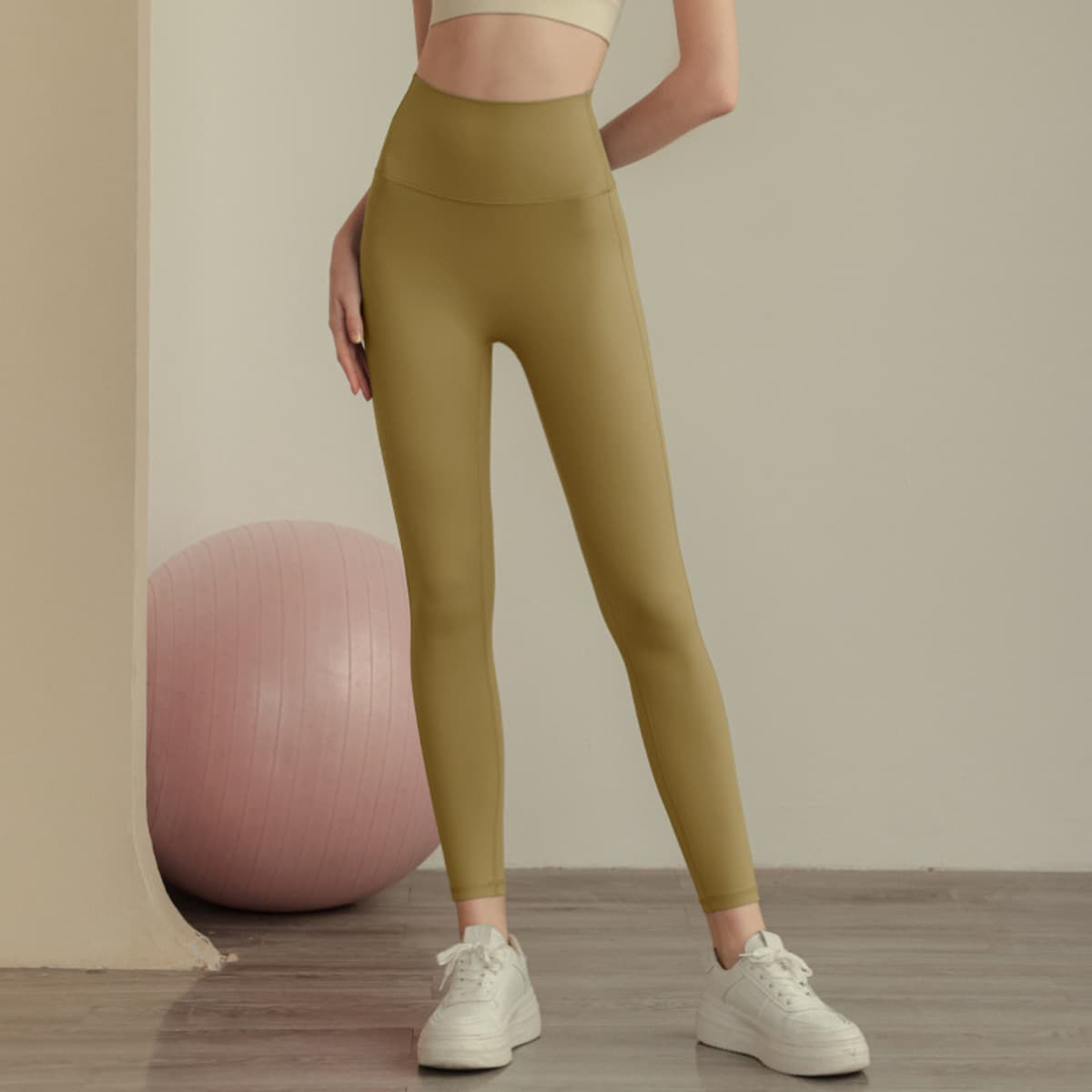 Спортивные женские штаны для йоги с высокой талией Быстросохнущие узкие брюки Брюки для бедер и персика Одежда для йоги...