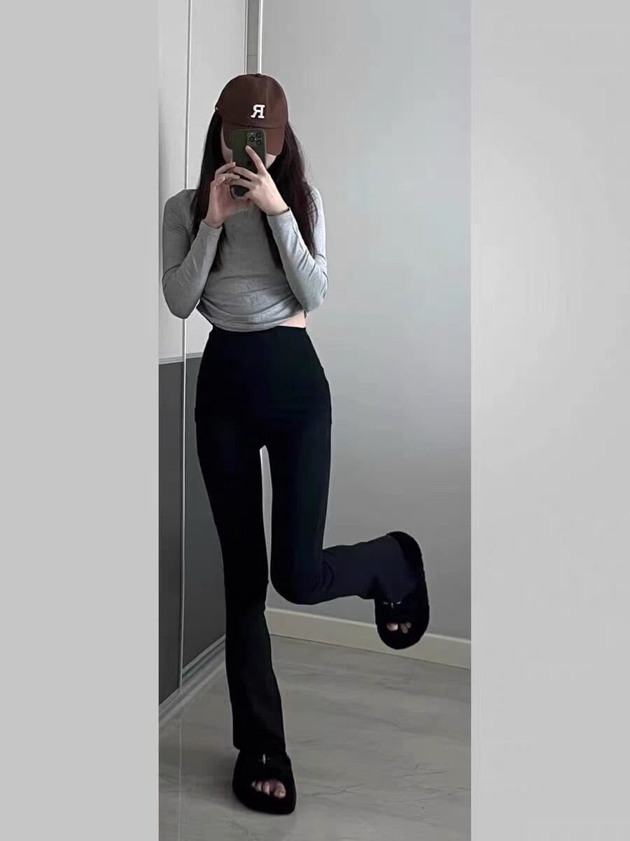 Lulu Оригинальная маркировка Groove микро-расклешенные брюки йога пилатес тонкая и обнаженная спортивная фитнес широкие брюки