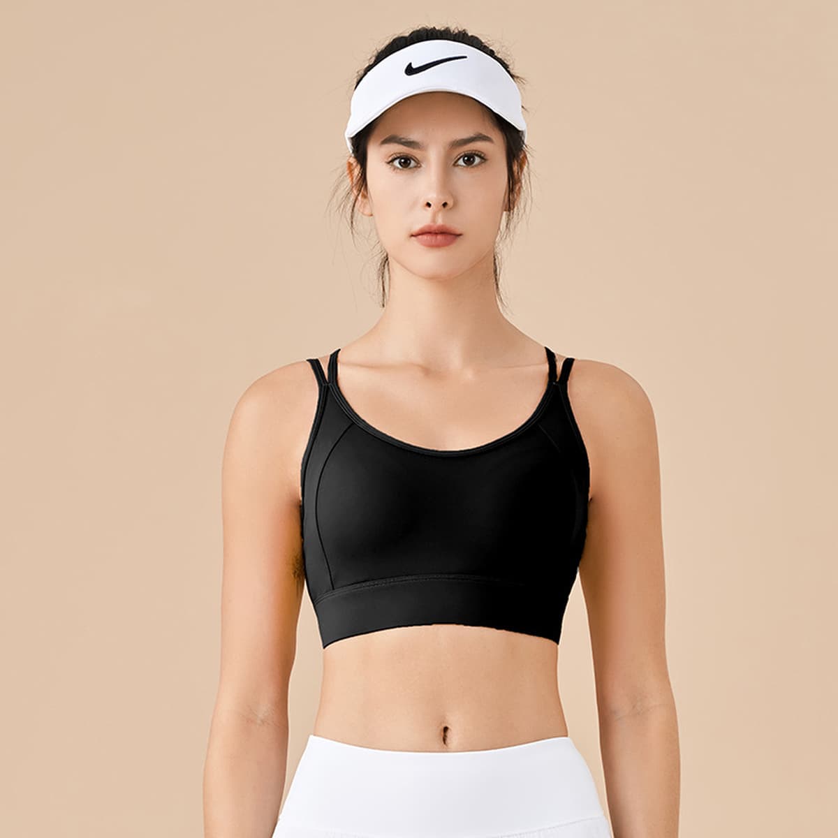 Спортивный бюстгальтер высокой интенсивности для женщин, цельный противоударный бюстгальтер с фиксированной отделкой, одежда...