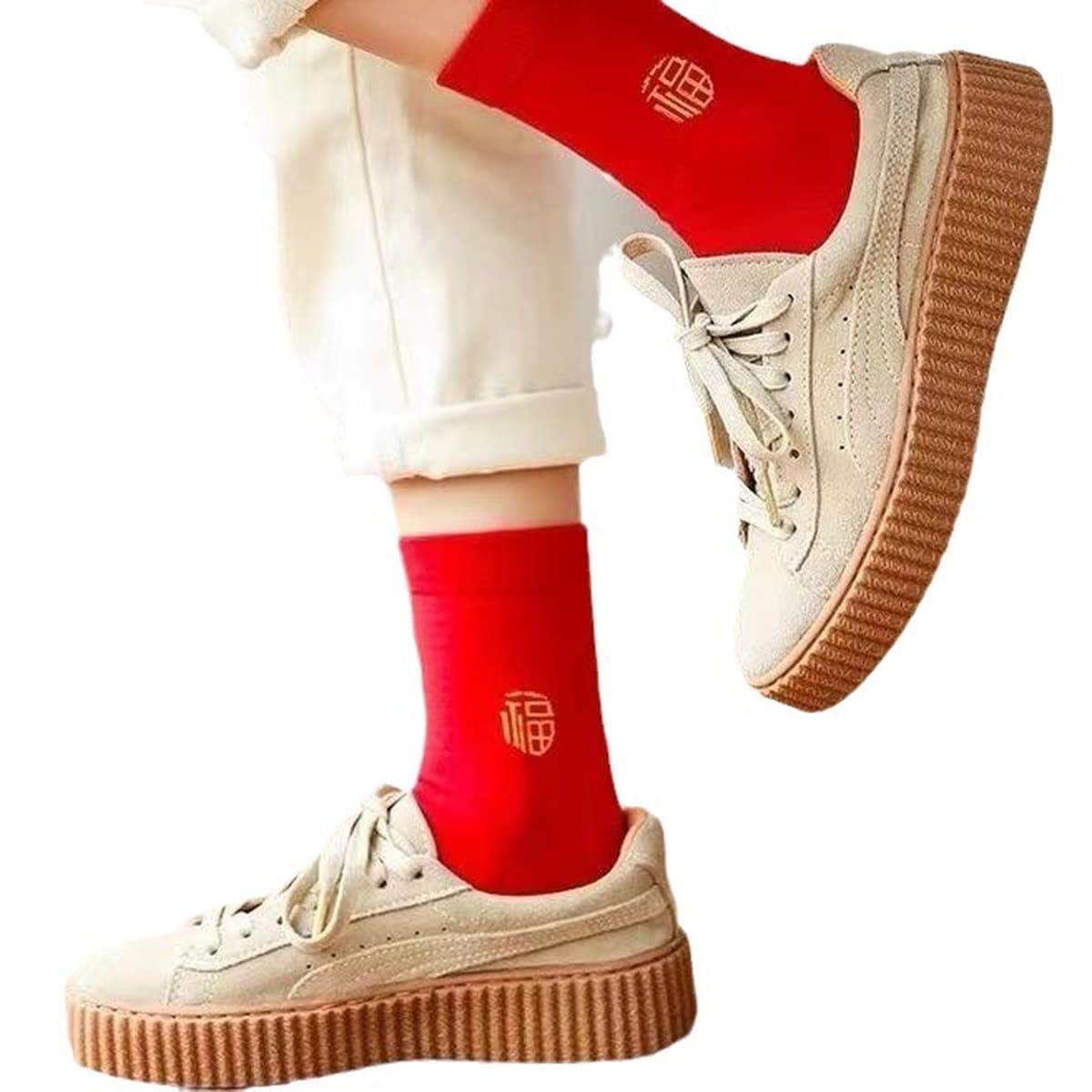 Красные носки натальные носки