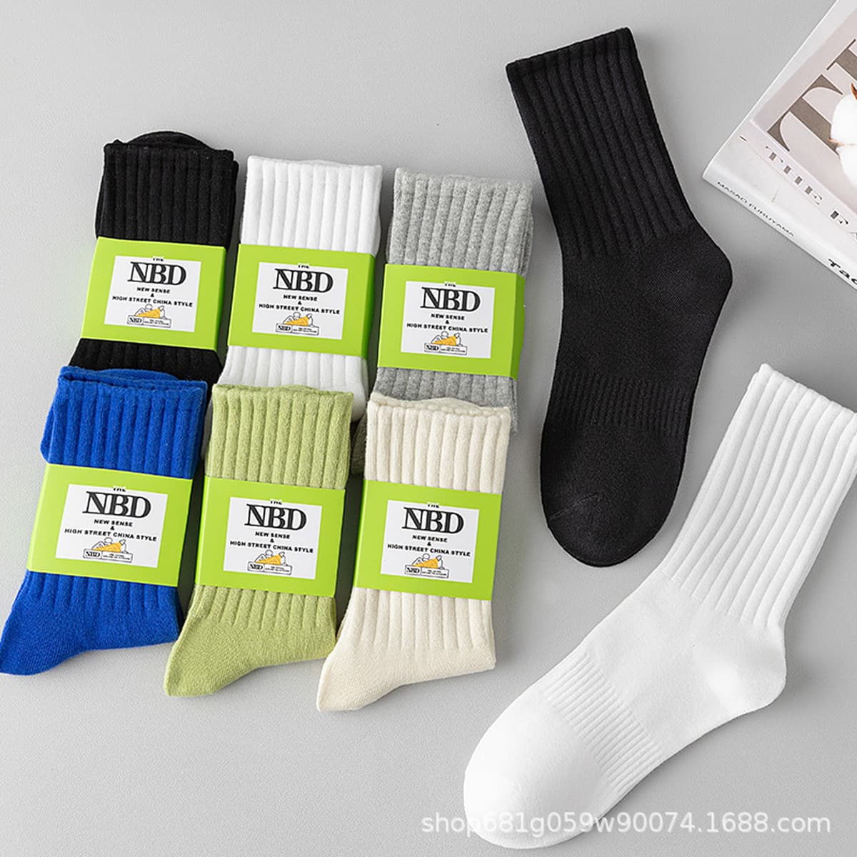 Носки из хлопка мужские осенние и зимние спортивные вонючие длинные 100% Синьцзянский хлопок антибактериальные длинные...