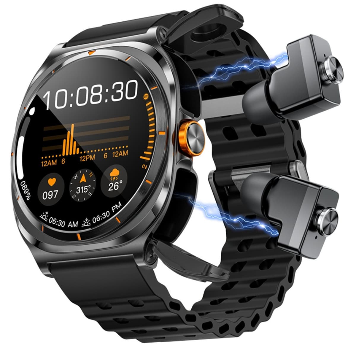 Новые трансграничные умные часы с гарнитурой GT98, пульсометр, кислород в крови, мониторинг здоровья сна, спортивные двойные...