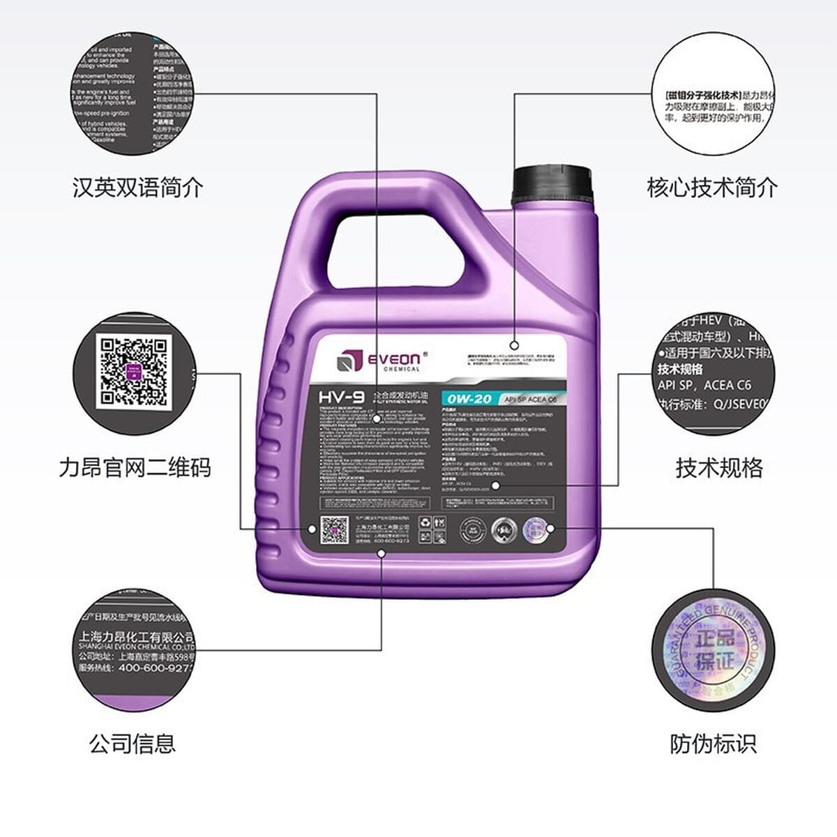 Моторное масло Lion Chemical SP/C6, полностью синтетическое, 0W20, смазочное, для бензиновых двигателей, соответствующее...