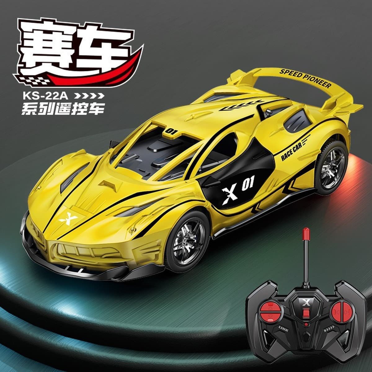 Детская игрушка-автомобиль на радиоуправлении, стильная полицейская машина, четырехканальный беспроводной внедорожник,...