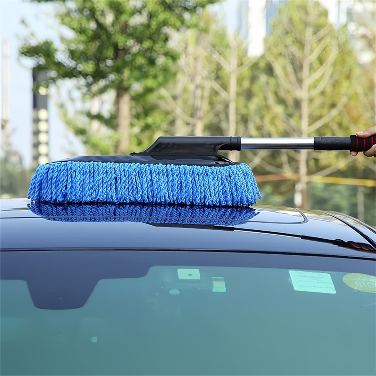 Выдвижная Швабра для удаления пыли для автомойки Чистка автомобиля артефакт автомобиль мягкий мех инструменты для автомойки...