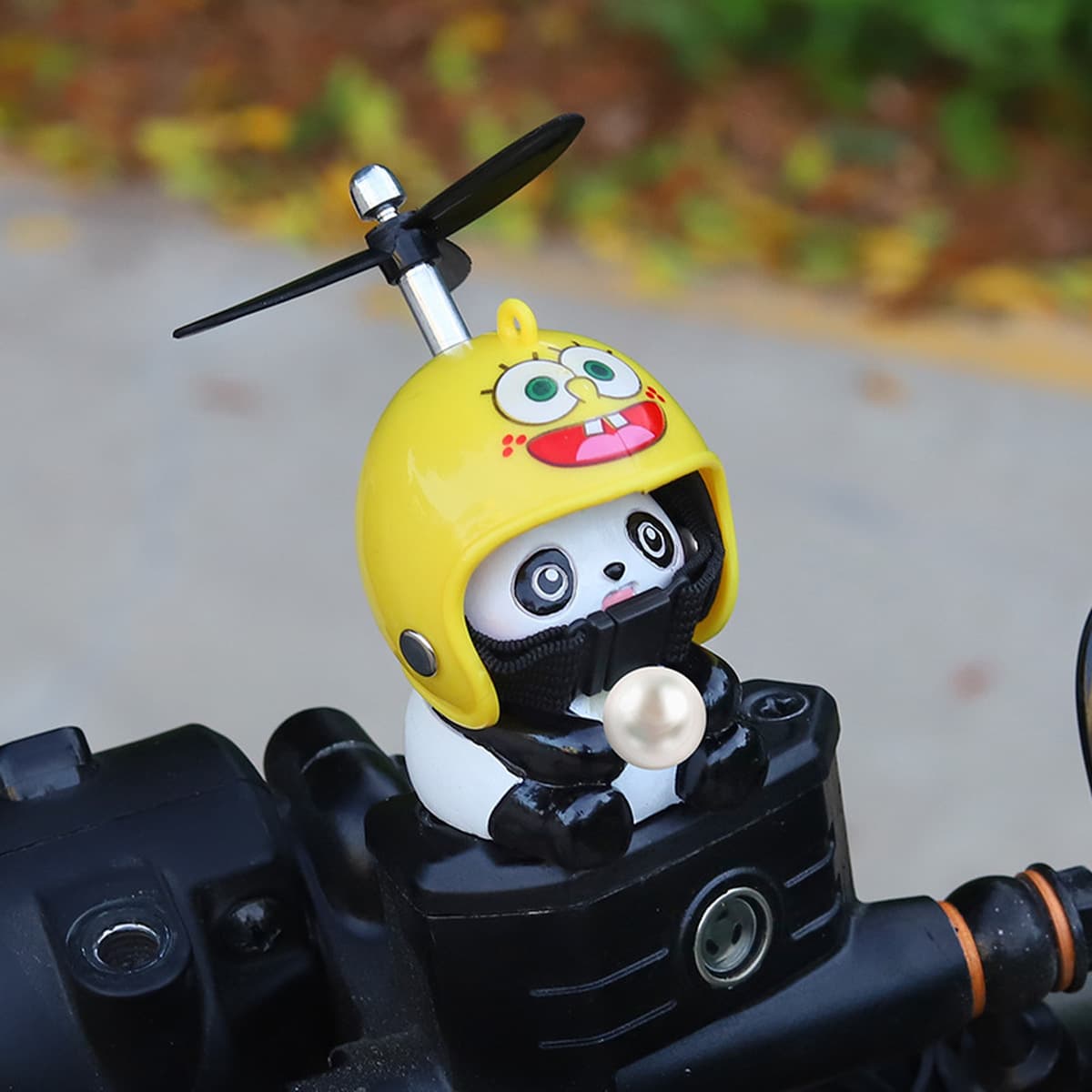 Панда велосипедные украшения шлем электрический мотоцикл желтая утка Милая ломающаяся утка украшения маленькие подвесные...