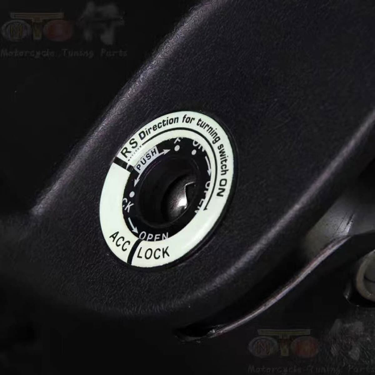 Автомобильный зажигание брелок наклейка 3D светящийся мотоцикл одним щелчком мыши ключ запуска люминесцентная диафрагма...