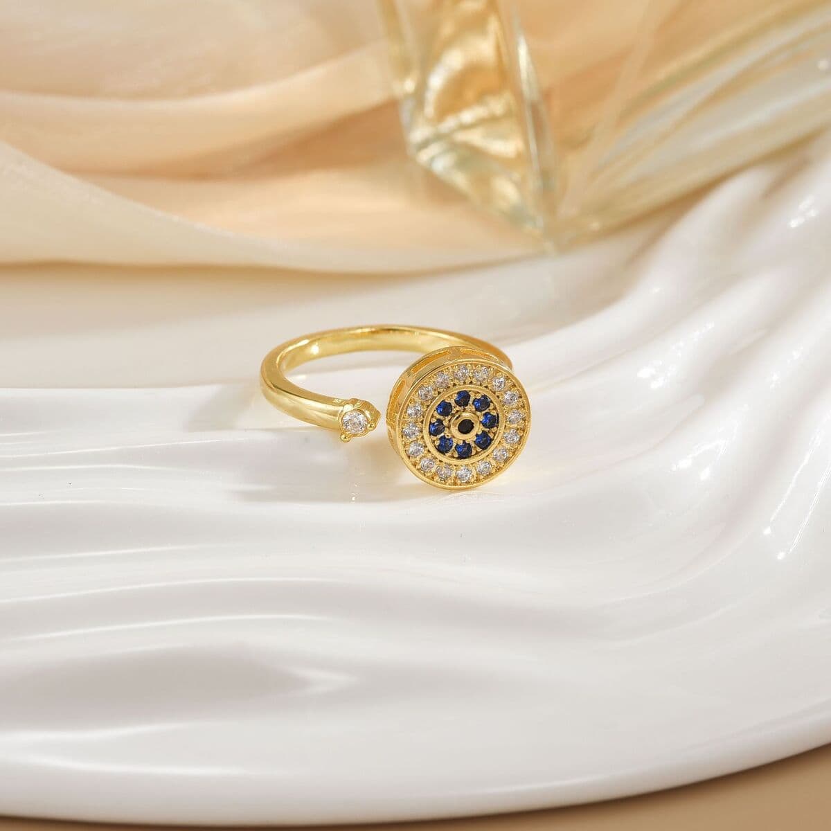 Вращающееся кольцо в европейском и американском стиле для женщин с микроинкрустацией цирконом, элегантное и изысканное,...