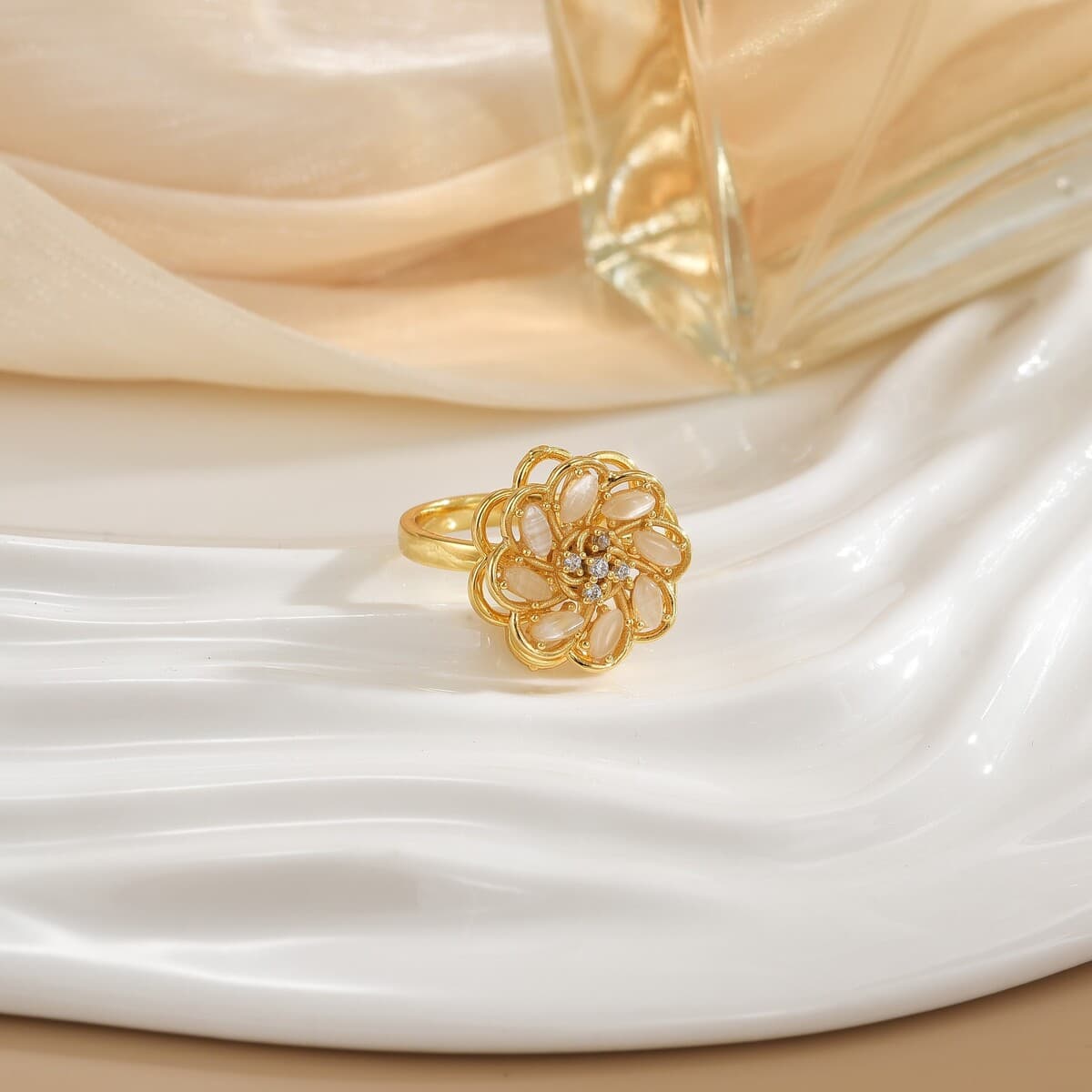 Вращающееся кольцо в европейском и американском стиле для женщин с микроинкрустацией цирконом, элегантное и изысканное,...