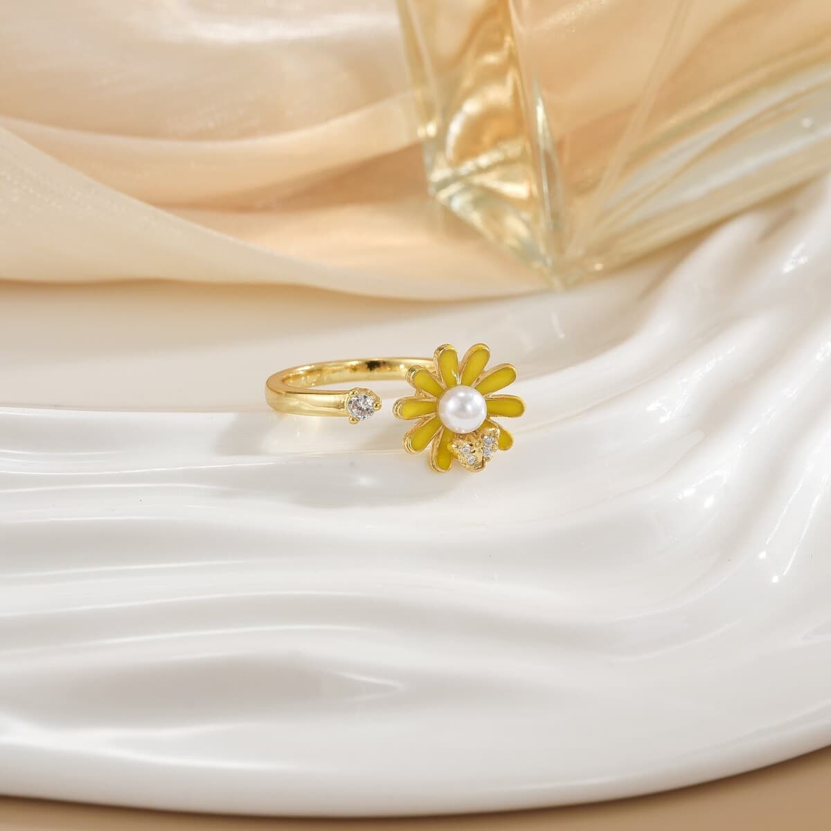 Вращающееся кольцо в европейском и американском стиле для женщин с микроинкрустацией цирконом, элегантное и изысканное,...