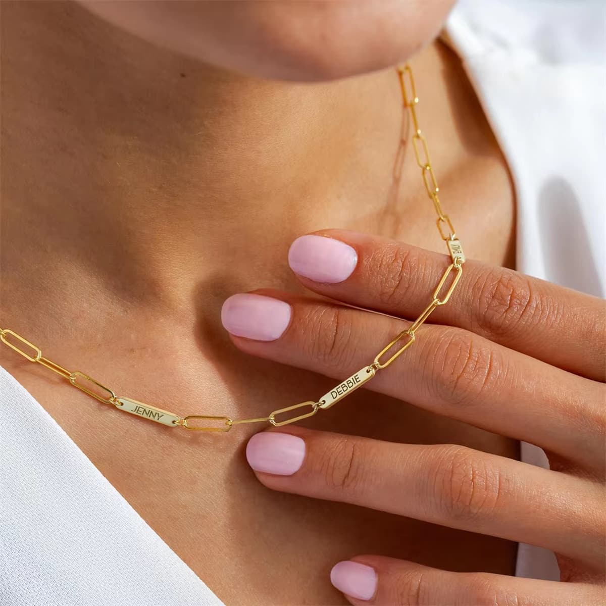 Европейское и американское овальное ожерелье из нержавеющей стали для женщин, с возможностью индивидуальной гравировки,...