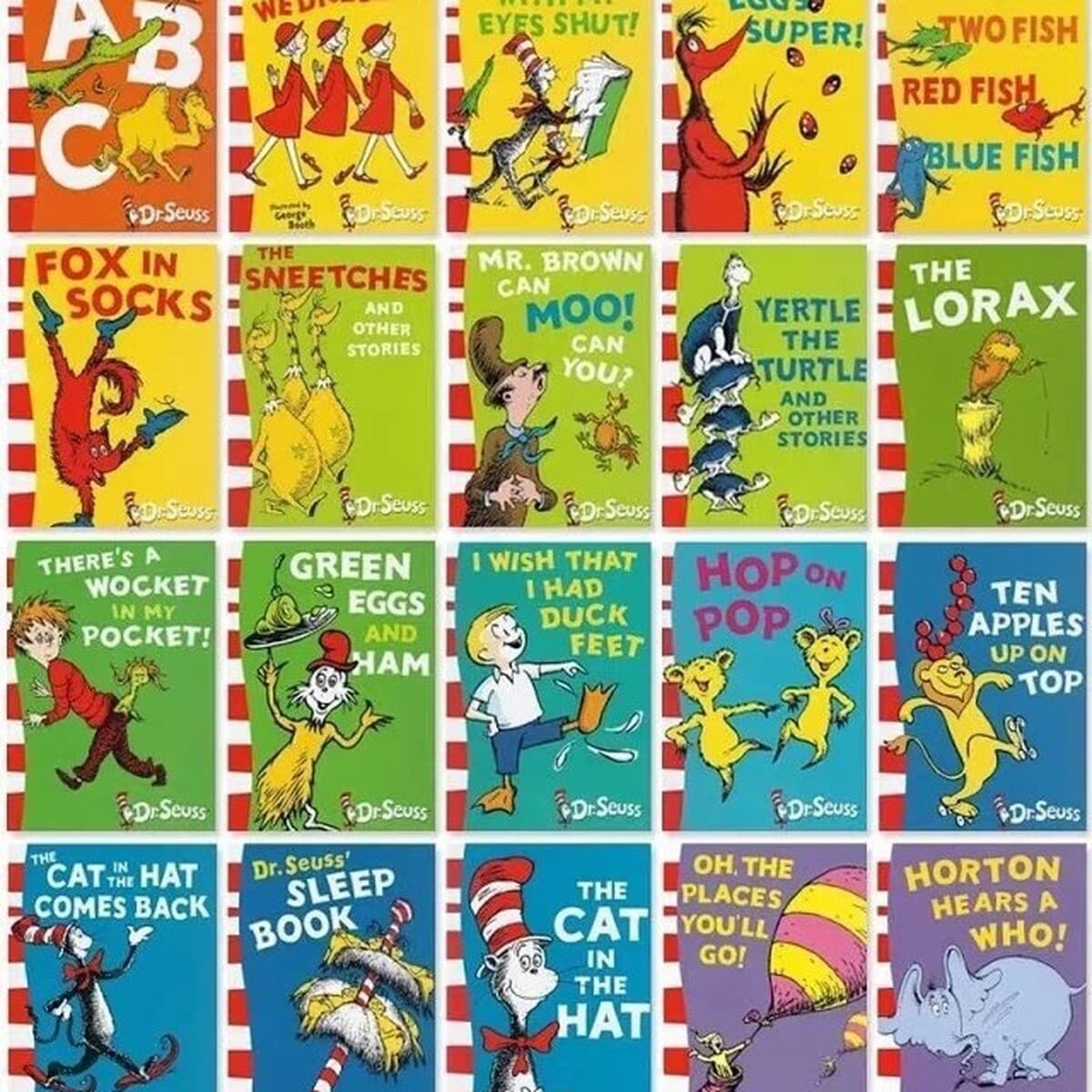 Доктор Сьюз Доктор Сьюз 20 классическая серия английских книг с картинками для раннего образования, рассказов с аудиочтением