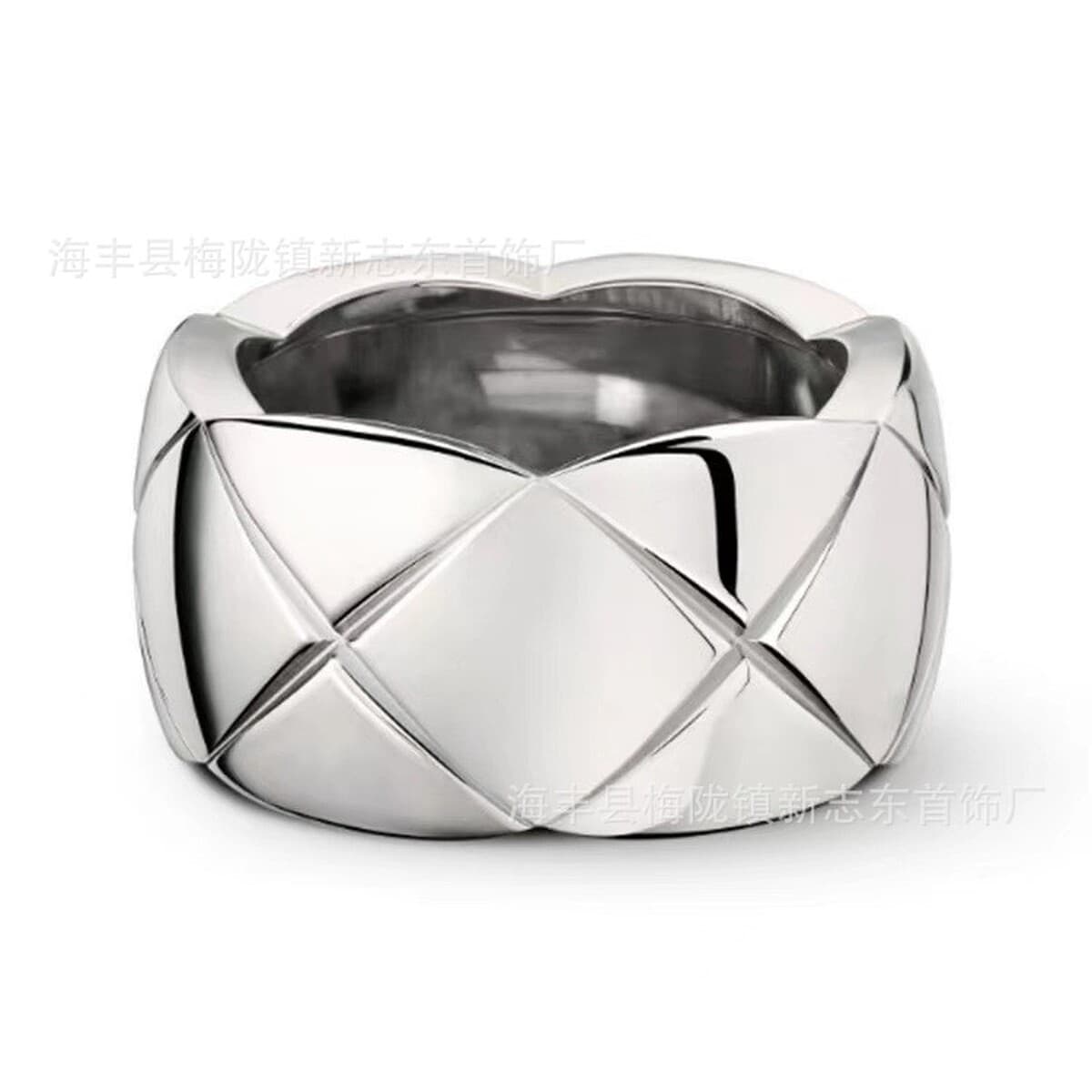 Xiangjia Высокая версия Узкая версия Широкая версия Кольцо на палец с покрытием из 18-каратного золота Коко Ромб без сверла...