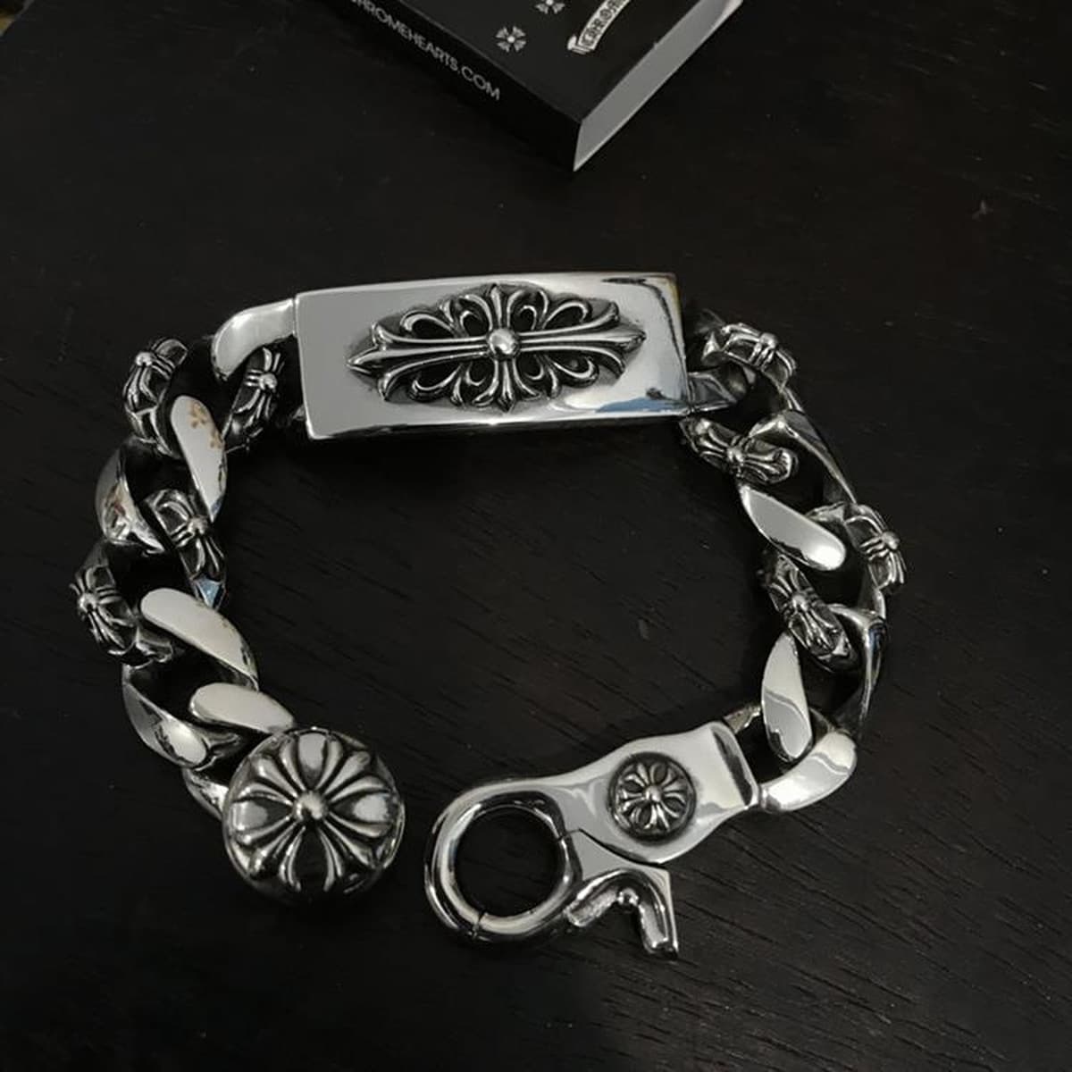 Модный браслет CH с сердцем в виде вороны, с крупной надписью, крестом, кубиками, цветком-шпилем, парный стиль, оптовая...