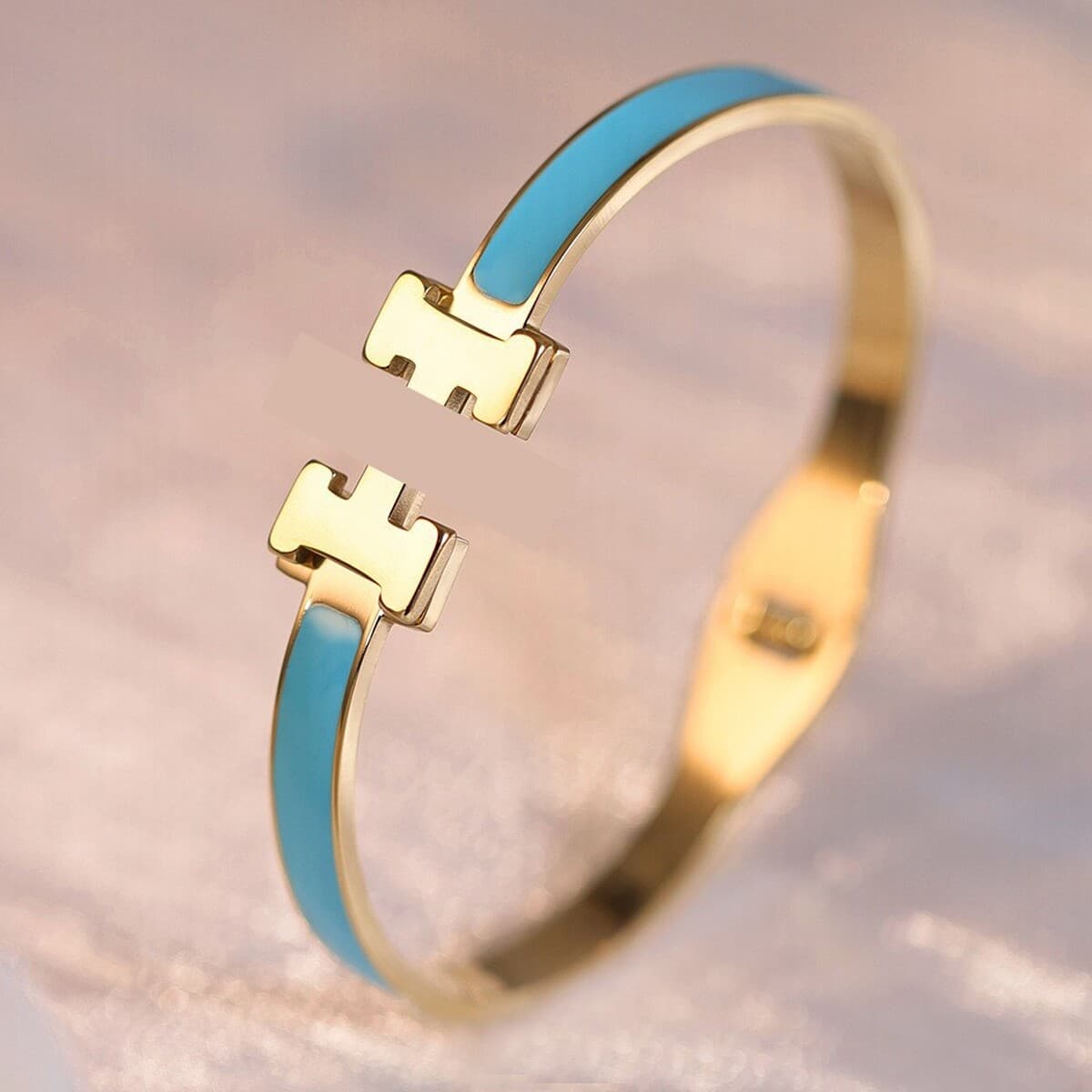 Женский браслет с четырехлистным клевером, покрытый гальваническим покрытием, не выцветает, экологичный, европейский и...