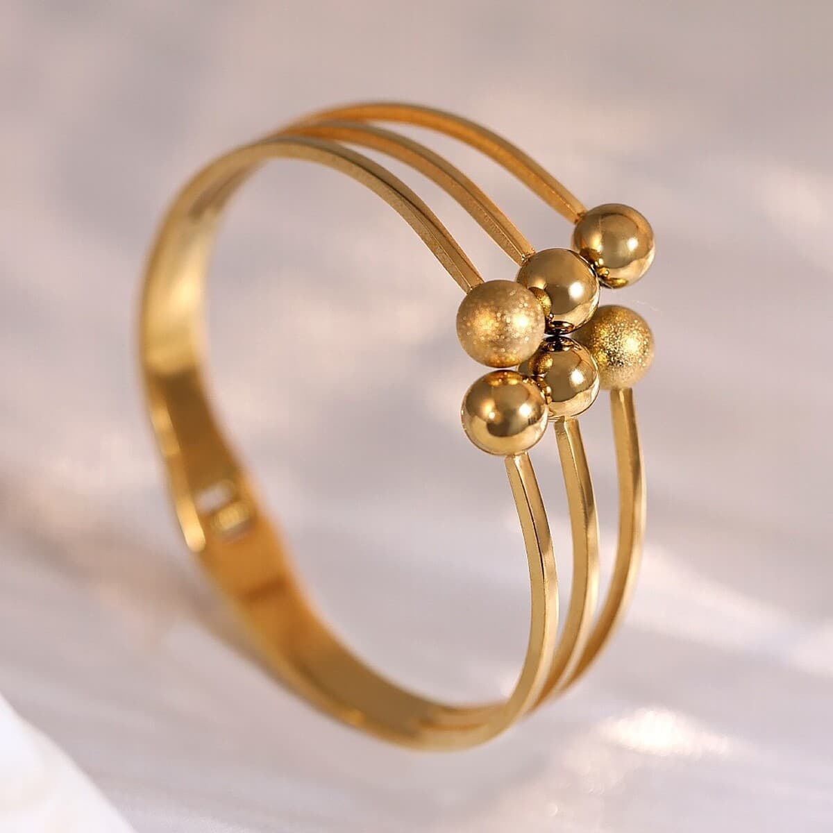 Женский браслет с четырехлистным клевером, покрытый гальваническим покрытием, не выцветает, экологичный, европейский и...