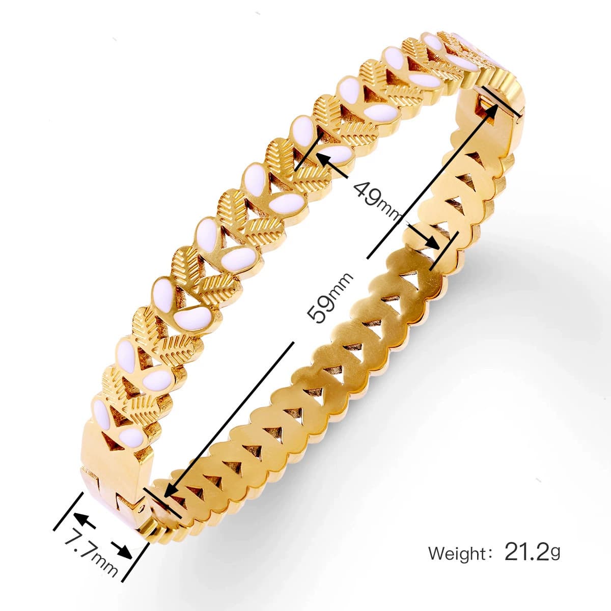 Женский браслет с четырехлистным клевером, покрытый гальваническим покрытием, не выцветает, экологичный, европейский и...