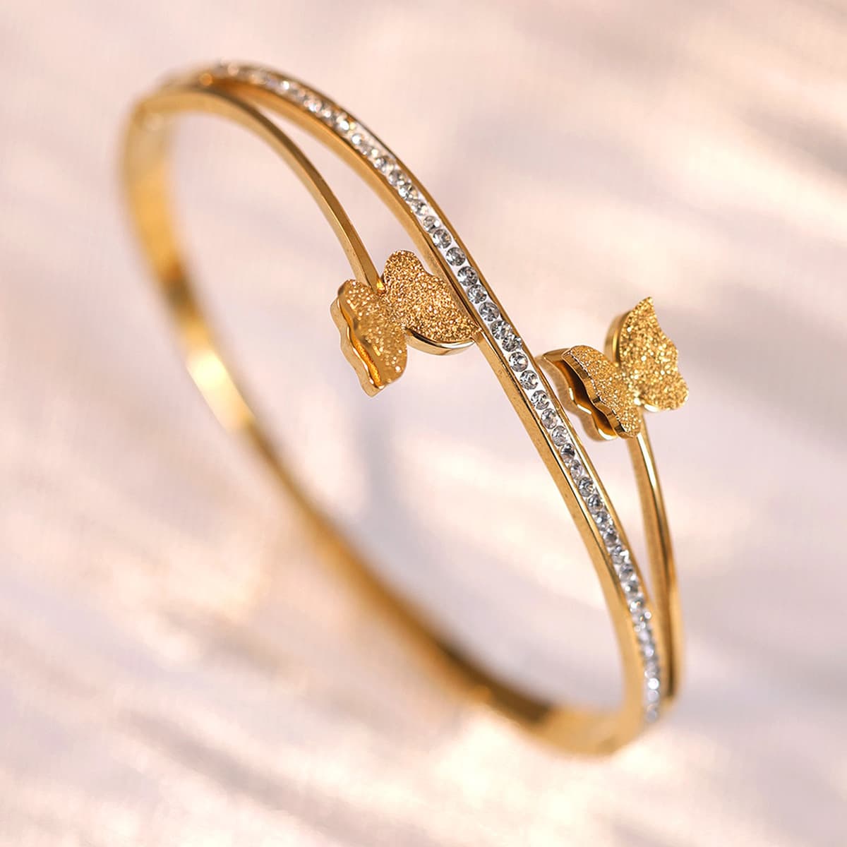 Женский браслет с четырехлистным клевером, покрытый гальваническим покрытием, не выцветает, экологичный, европейский и...