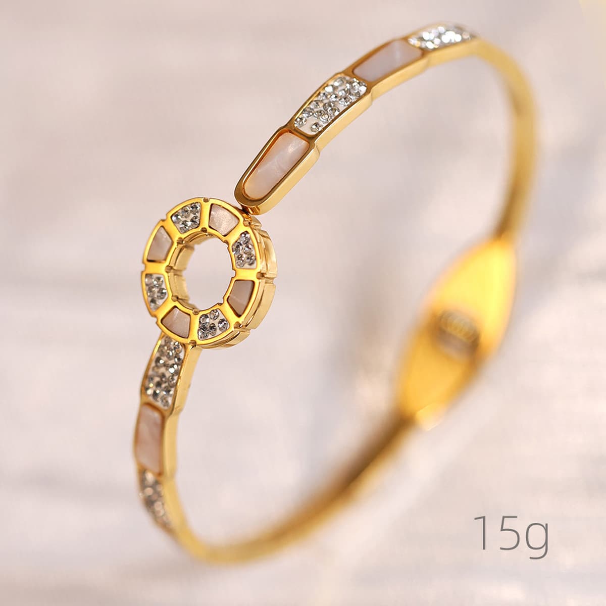 Женский браслет с четырехлистным клевером, покрытый гальваническим покрытием, не выцветает, экологичный, европейский и...