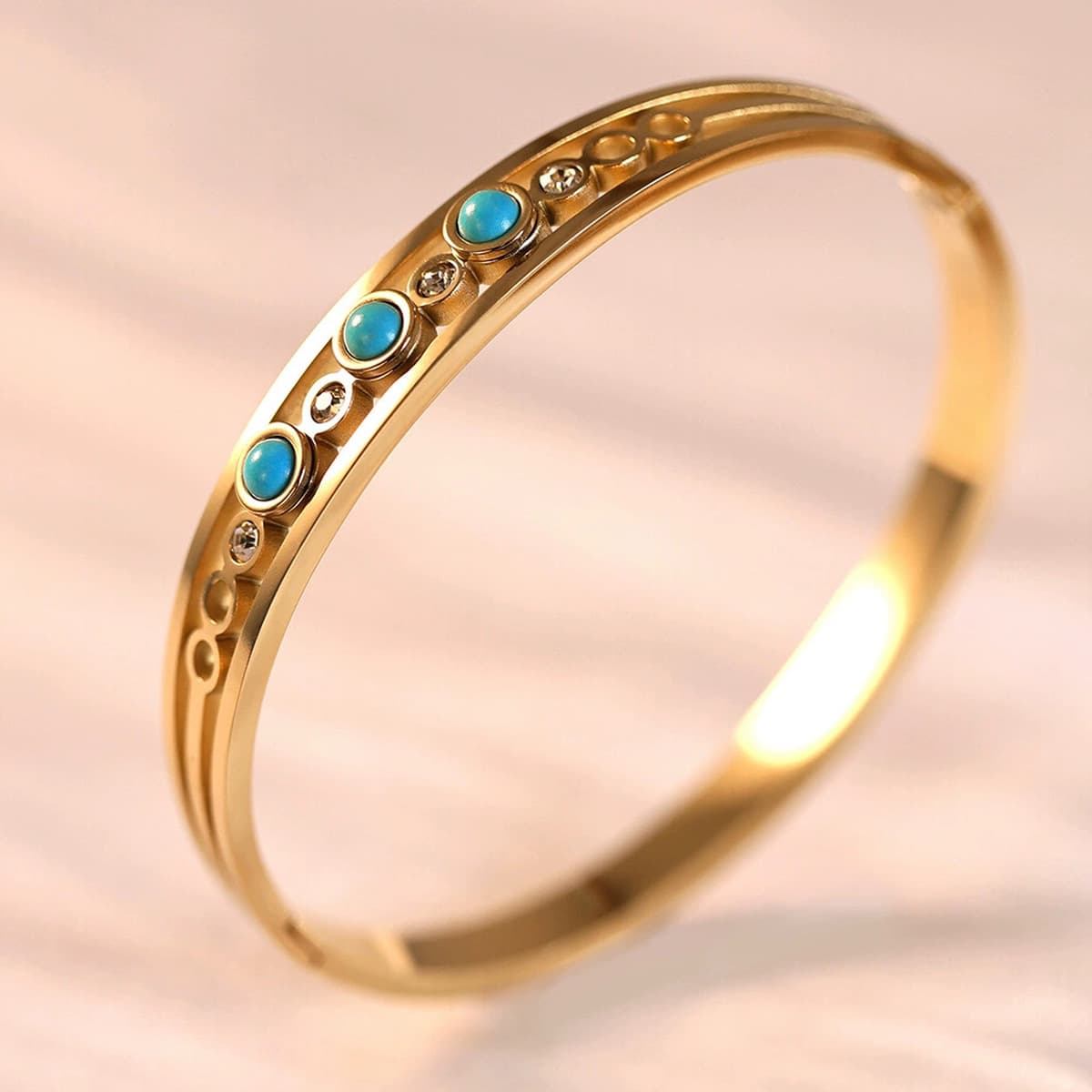 Женский браслет с четырехлистным клевером, покрытый гальваническим покрытием, не выцветает, экологичный, европейский и...