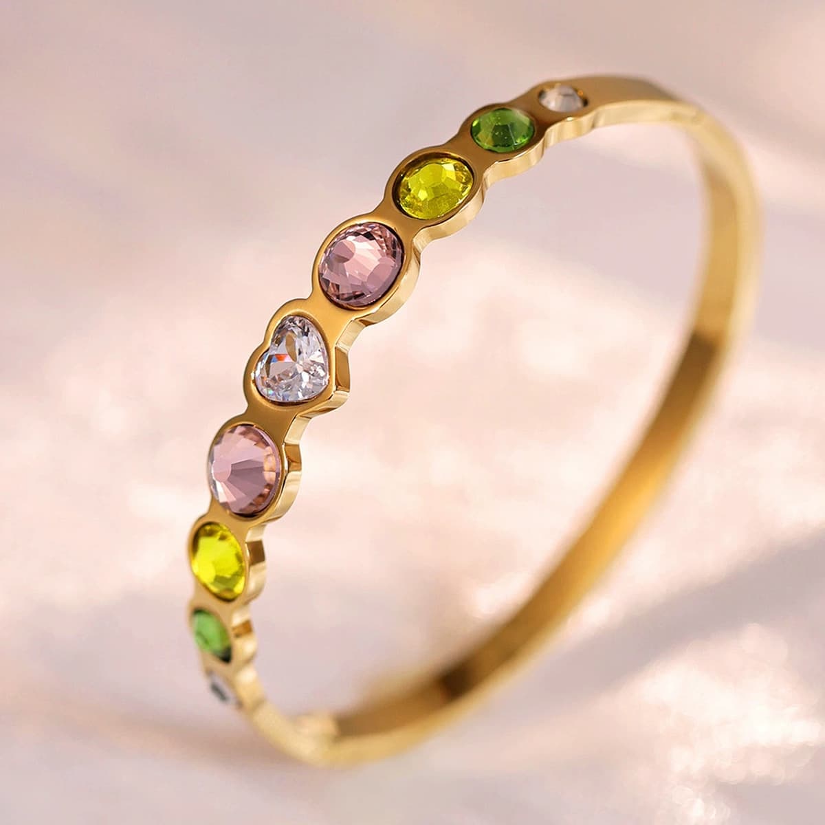 Женский браслет с четырехлистным клевером, покрытый гальваническим покрытием, не выцветает, экологичный, европейский и...