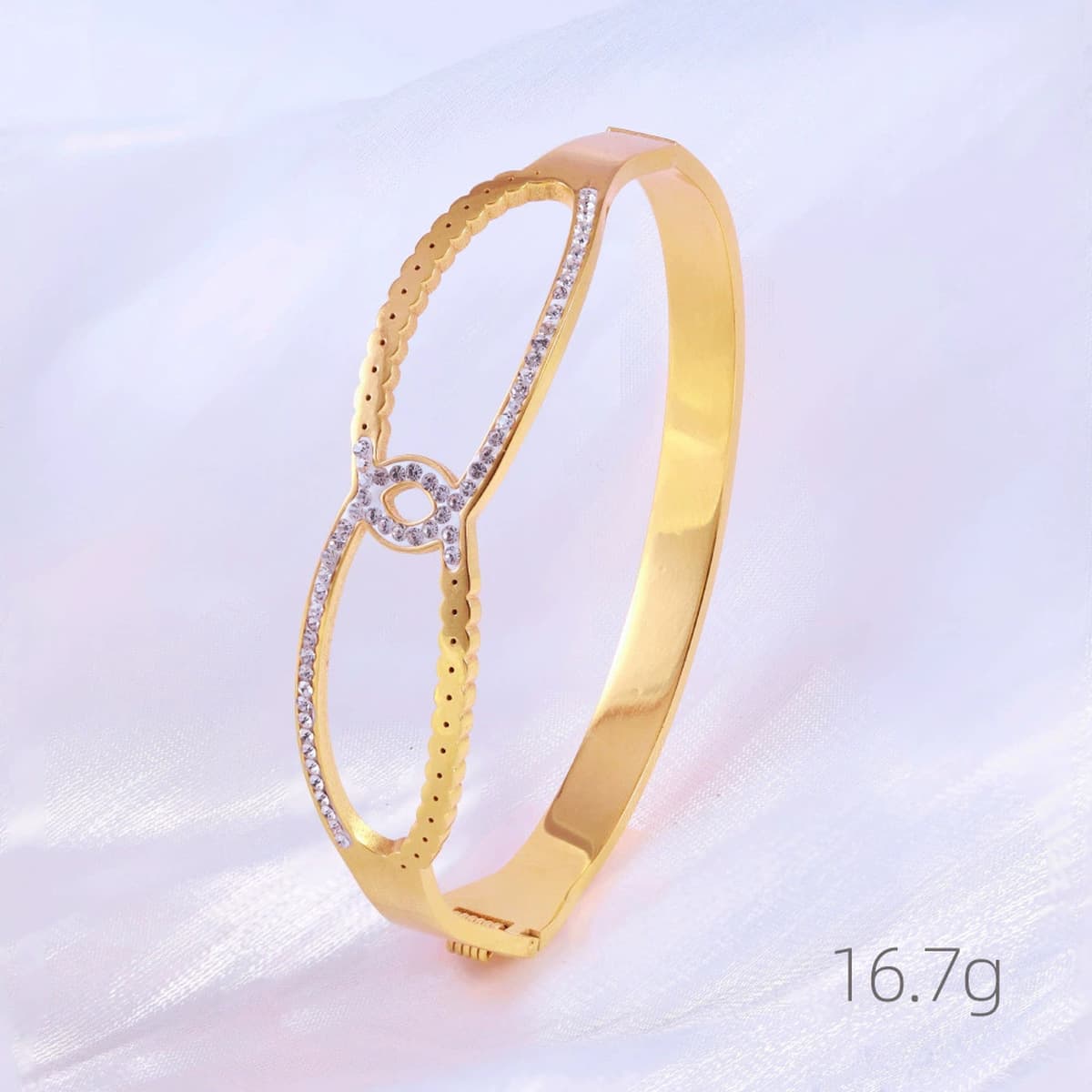 Женский браслет с четырехлистным клевером, покрытый гальваническим покрытием, не выцветает, экологичный, европейский и...