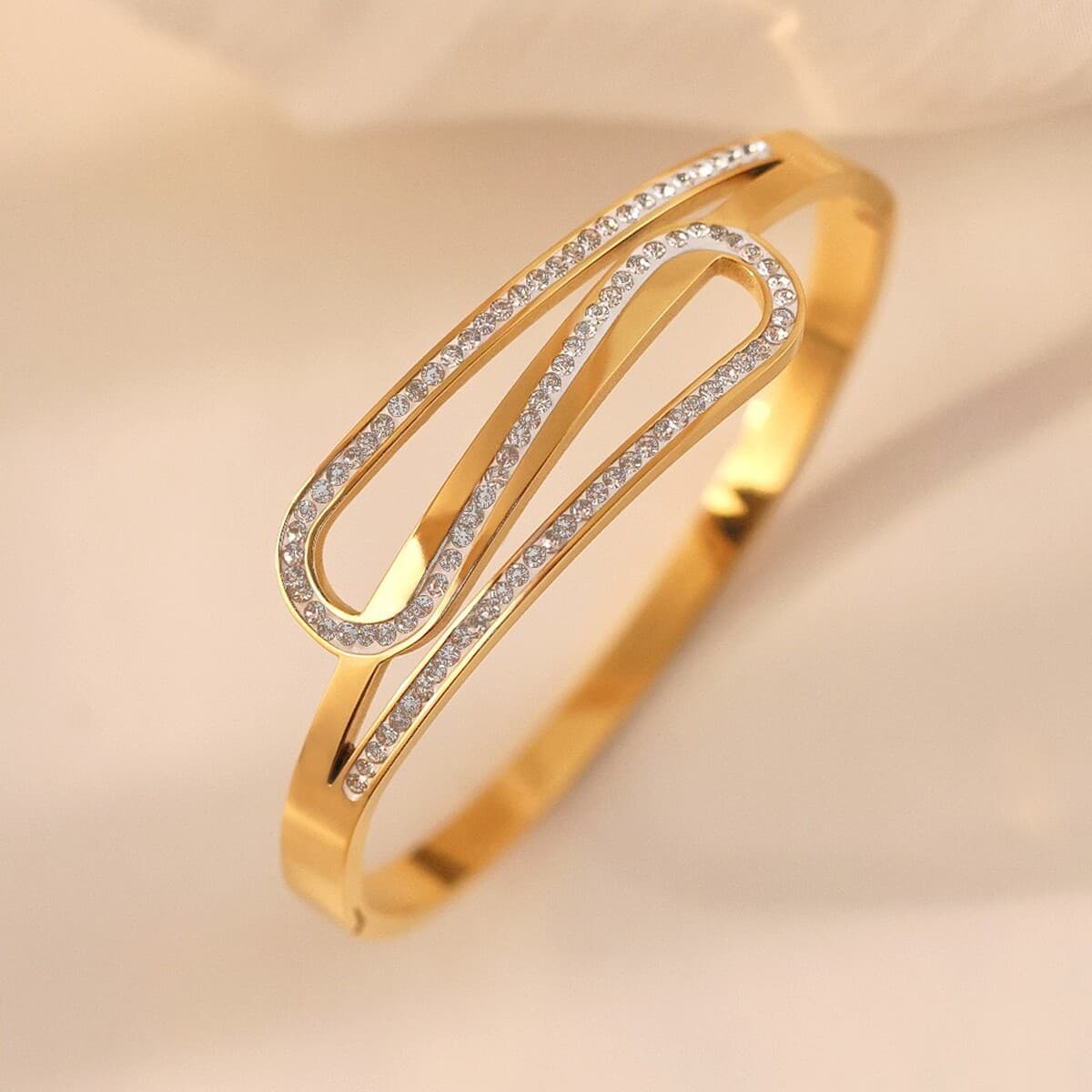 Женский браслет с четырехлистным клевером, покрытый гальваническим покрытием, не выцветает, экологичный, европейский и...