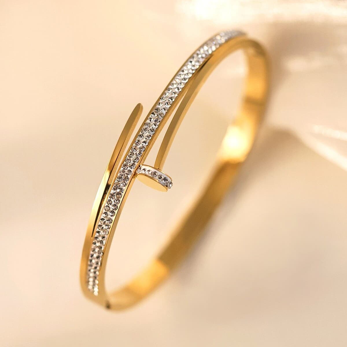 Женский браслет с четырехлистным клевером, покрытый гальваническим покрытием, не выцветает, экологичный, европейский и...