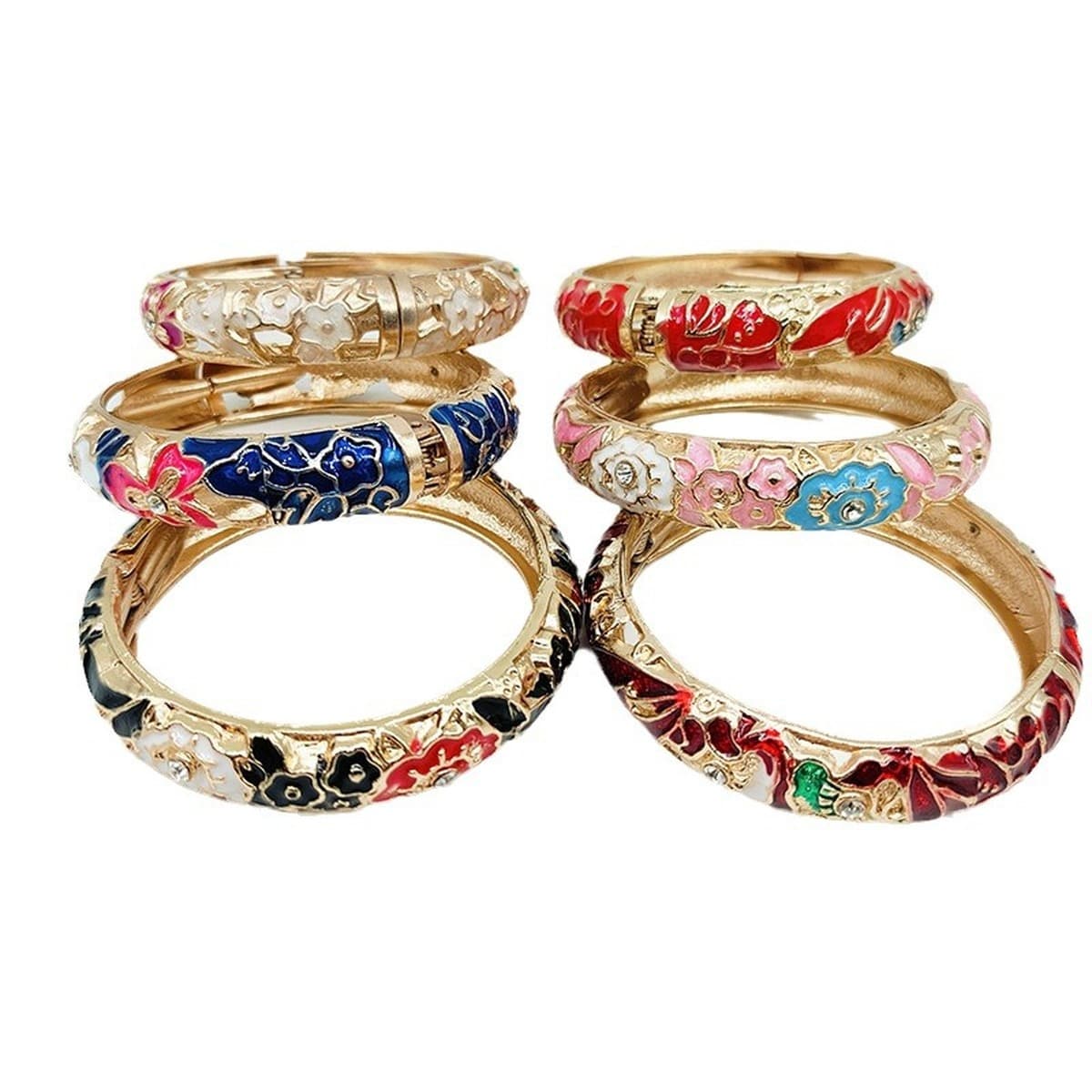 Оптовая продажа старый пекинский перегородчатый браслет женский открытый дизайн гальваническое капле масло для взрослых...