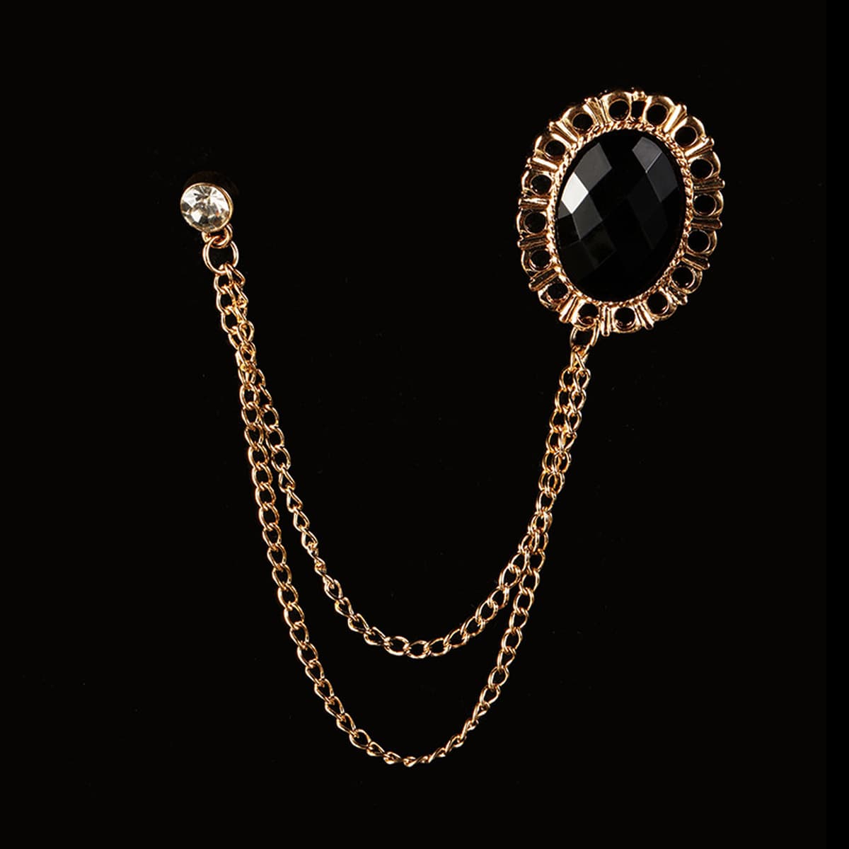 Зимний новый модный рубиновый свитер цепочка броши темперамент элегантный коктейльный костюм дикий корсаж