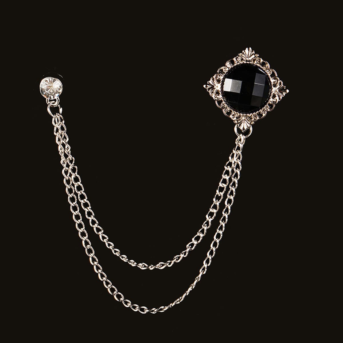 Зимний новый модный рубиновый свитер цепочка броши темперамент элегантный коктейльный костюм дикий корсаж