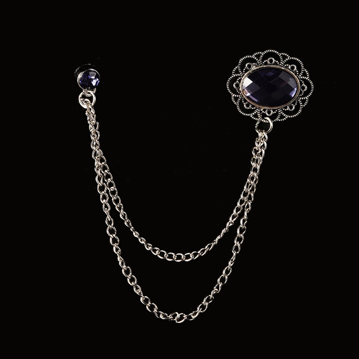 Зимний новый модный рубиновый свитер цепочка броши темперамент элегантный коктейльный костюм дикий корсаж