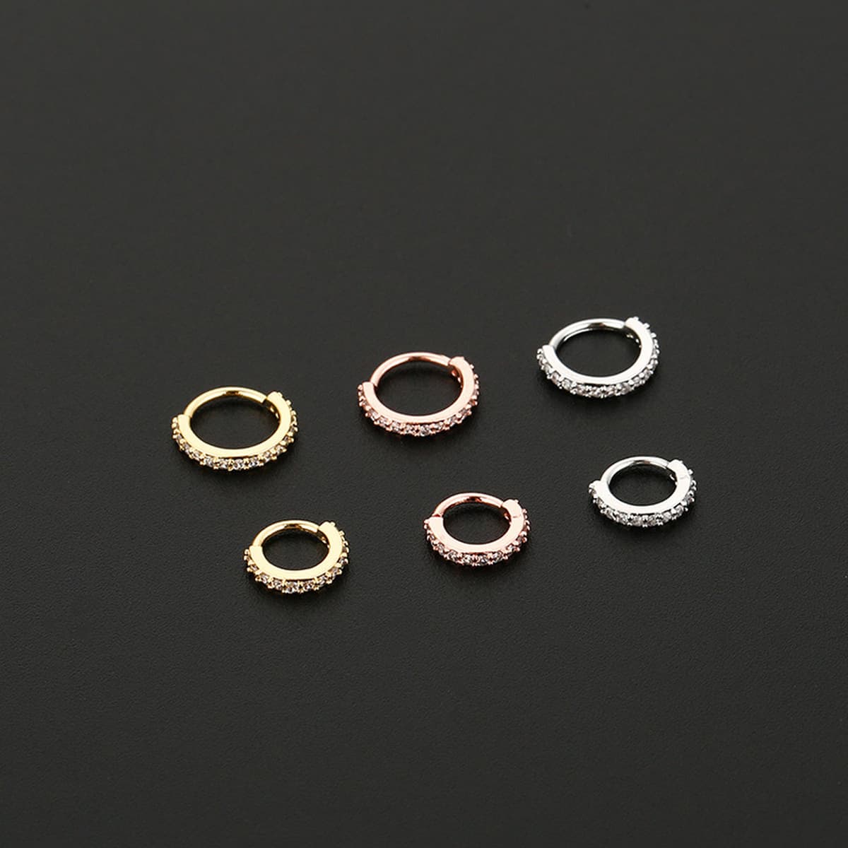 Трансграничные горячие продажи пирсинг ювелирные серьги носовые кольца медные микро-циркониевые мини-мягкие костяные шипы...