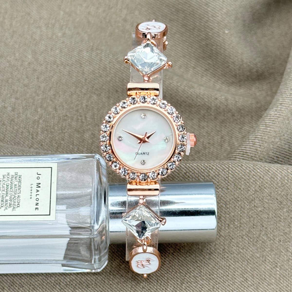 Новый трансграничный легкий роскошный бриллиантовый браслет с цепочкой браслет женские часы регулируемый кварцевые часы...